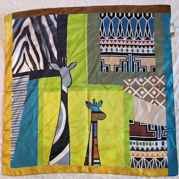 SOLD 100% Silk Scarf - Made in Italy - Picture 4 of 9